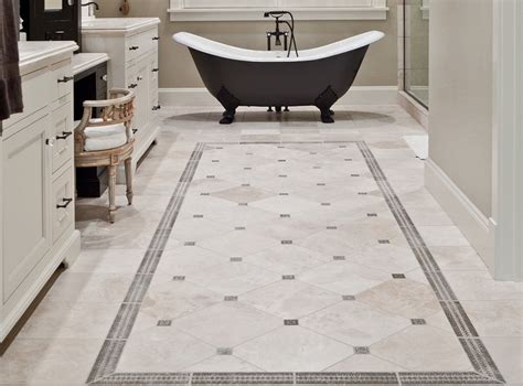 See how top designers create both timeless and trendy looks with marble, cement, ceramic, porcelain, faux wood and glass tile. Classic mosaic as vintage bathroom floor tile ideas ...