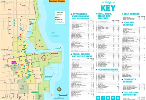 Downtown Kenosha Attractions Map - Ontheworldmap.com