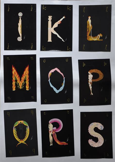 Ert Alphabet Letters From A To Z Original Print Years St Signed Art Deco