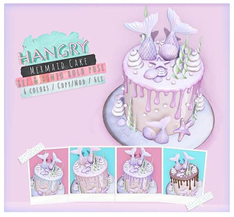 Second Life Marketplace Hangry Mermaid Cake Fatpack
