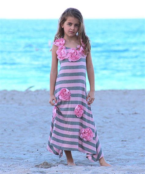 Look What I Found On Zulily Mia Belle Baby Pink And Gray Stripe Rosette