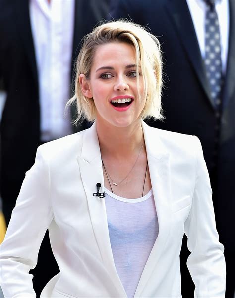 kristen stewart s secrets for making a suit and flat shoes look sexy glamour