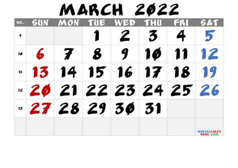 Free Printable 2022 Calendar March Pdf And Image
