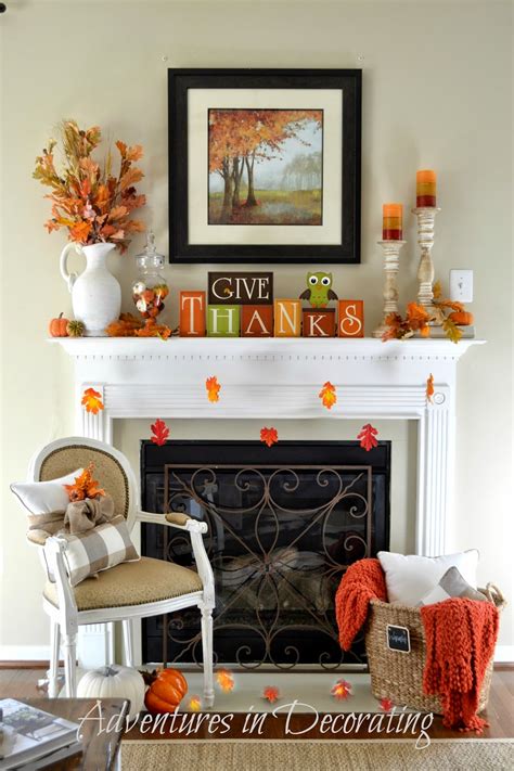 Adventures In Decorating Our Simple Fall Mantel