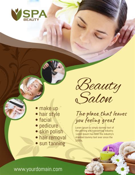 Beauty Salon Spa Flyer Template Postermywall