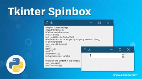 Tkinter Spinbox Useful Methods To Create Spinbox Widget Using Tkinter
