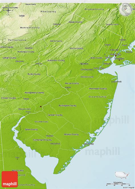 Topography Map Of New Jersey World Map