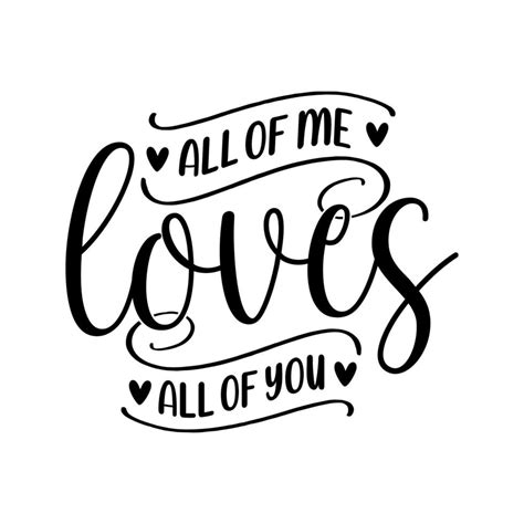 Hand Lettering Valentines Day Love Heart Typography Quotes Calligraphy