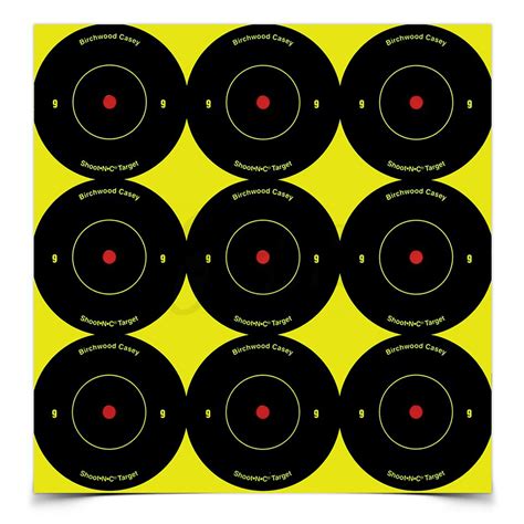Shoot N C 2 Inch Bullseye Target 12 Sheet Pack Omaha Outdoors