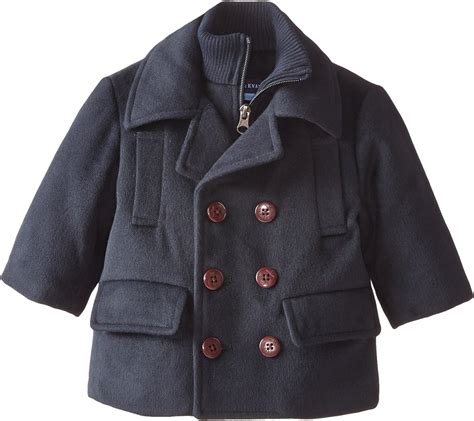 Andy And Evan Baby Boys Navy Pea Coat Navy 12 18 Months