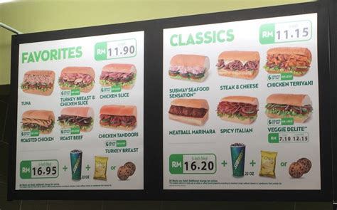 Affordable and filling in a very clean restaurant which is what we like!! SUBWAY Menu (including prices) in Miri City, Bintang ...