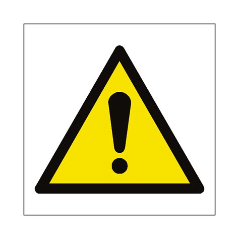 The hazard symbols according to directive (ec) no 1272/2008 by the european chemicals bureau. General Hazard Symbol Sign | PVCSafetySigns | £0.19