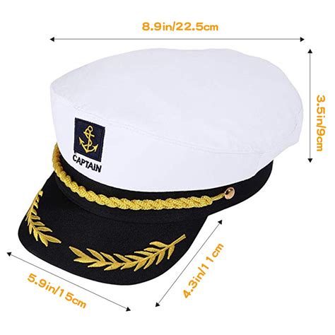 NETUME Sailor Captains Hat Sailors Hat For Adults Captain Cap Sailor