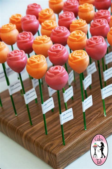 Rose Cake Pops Decorated Cake By Tali Cakesdecor