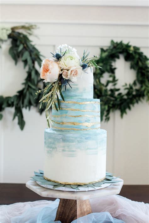 Watercolor Handpainted Buttercream Wedding Cake Rcakes