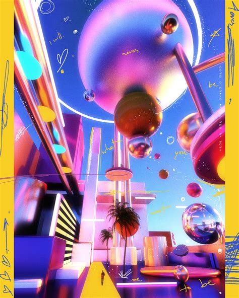 Isolation Dreams On Behance In 2020 Pink Tumblr Aesthetic 3d Concept
