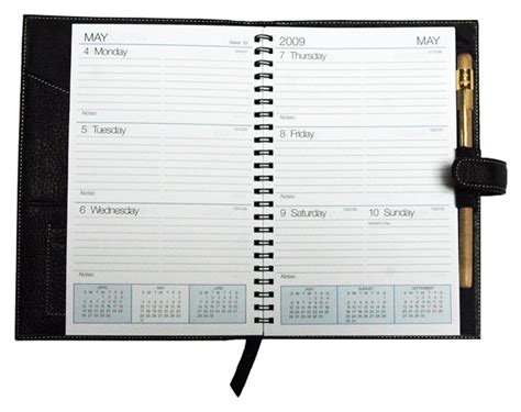 Leather Calendar Planner Covers Weekly Pocket Planners With Custom