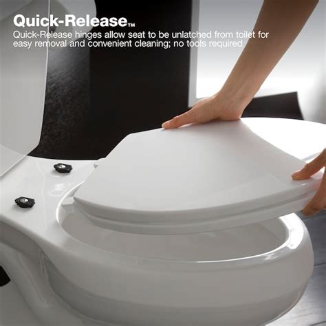Kohler Rutledge White Round Slow Close Toilet Seat In The Toilet Seats