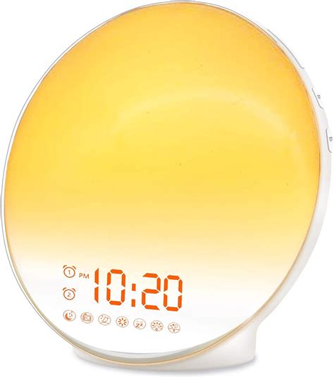 Wake Up Light Digital Alarm Clock Sleep Aid With Sunrise Sunset