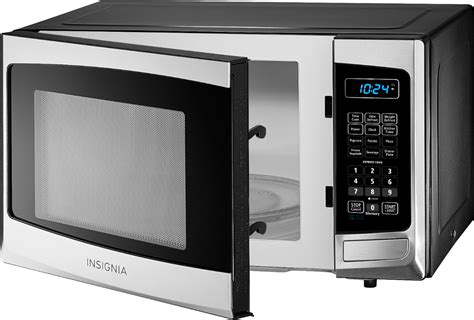 Insignia 09 Cu Ft Compact Microwave Stainless Steel Okinus