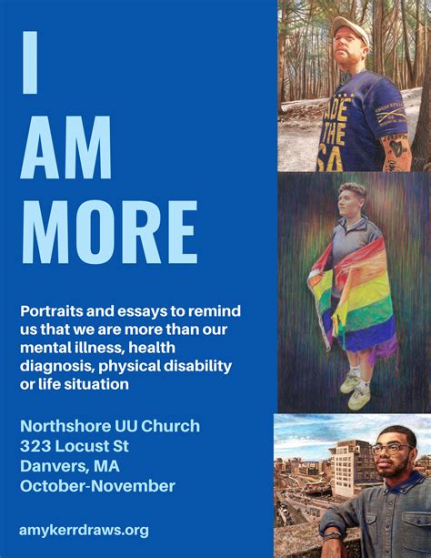 Oct 22 I Am More Exhibit Portraits And Essays Addressing How We Are More Than Our Mental
