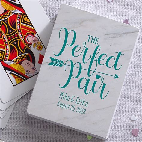 A deck of cards isn't just a box filled with 52 pieces of cardboard. Wedding Pun Personalized Playing Cards Wedding Favors | Summer wedding favors, Winter wedding ...