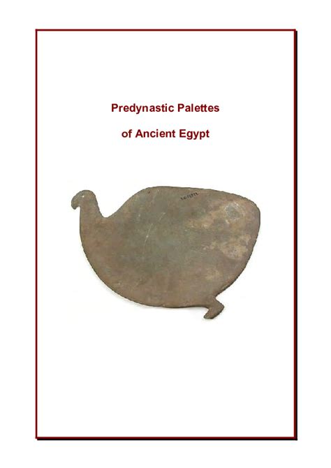 Pdf Predynastic Palettes Of Ancient Egypt Diane Leeman