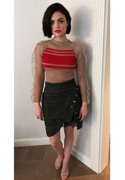Blouse Top Skirt Lucy Hale Instagram Sweater Wheretoget