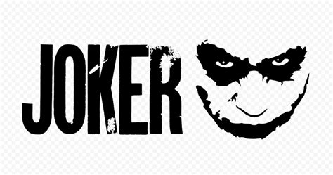Joker Logo Black Text With Face Silhouette Citypng