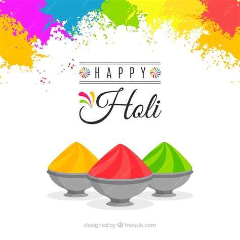 Free Vector Flat Happy Holi Background