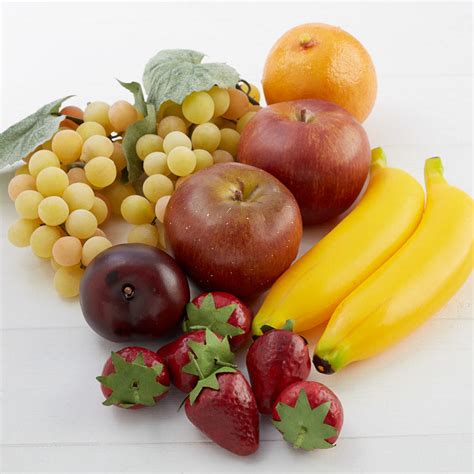 Realistic Artificial Fruit Assortment Faux Fruits Vegetables