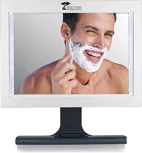 Toilettree Products Original Led Fogless Shower Shaving Mirror With Squeegee Great For Makeup