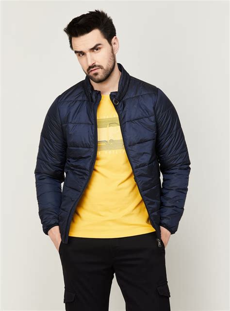 Buy Fahrenheit Men Solid Glossy Regular Fit Puffer Jacket From