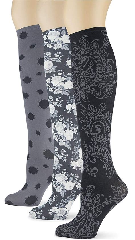 Knee High Trouser Socks W Colorful Printed Patterns Made In Usa By