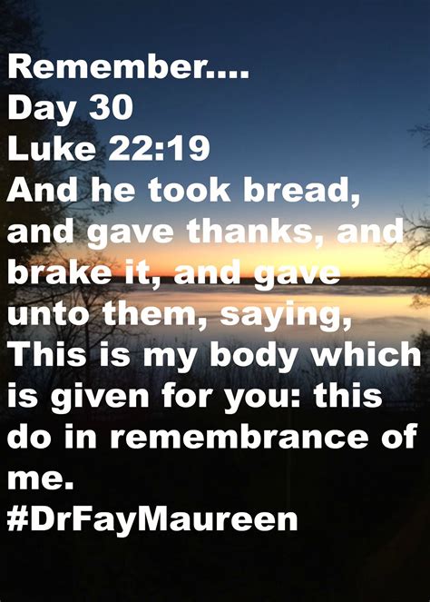 The "REMEMBER" Scripture Series #30 | Scripture, In remembrance of me
