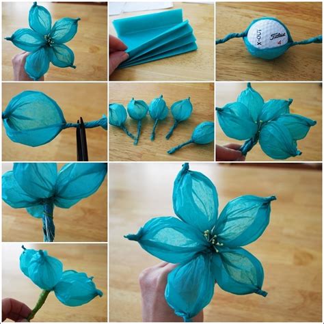 Gallery For How To Make Tissue Paper Flowers Step By Step