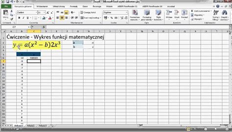 Jak Zrobić Wykres Funkcji W Excelu Excel Ćwiczenia Z Lekcji