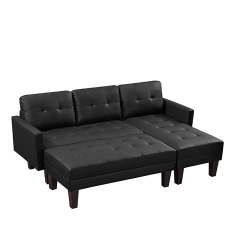 Uhomepro Sectional Sofa Set With Reversible Chaise Ottoman Modern