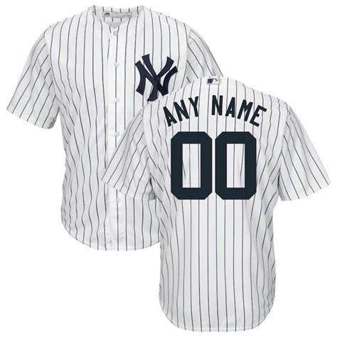 New York Yankees Majestic Cool Base Custom Jersey Whitenavy