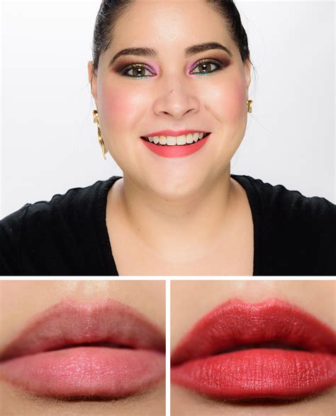 Mac Sexy But Sweet Stay Curious Velvet Punch Powder Kiss Lipsticks Reviews And Swatches