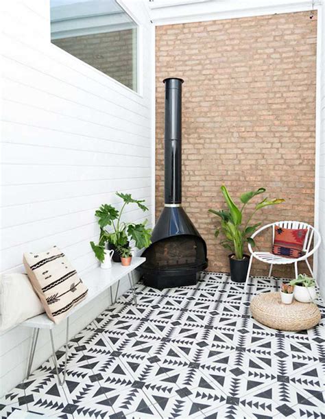 House And Home Trending Now 10 Dreamy Patios With Bold Patterned Tile