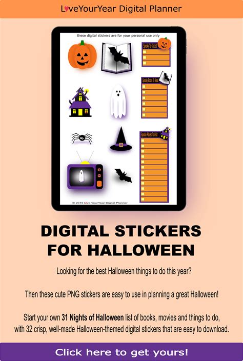 Digital Planning Stickers To Help Plan A Great Halloween Digital