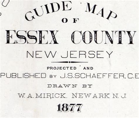 1877 Map Of Essex County New Jersey Caldwell Etsy