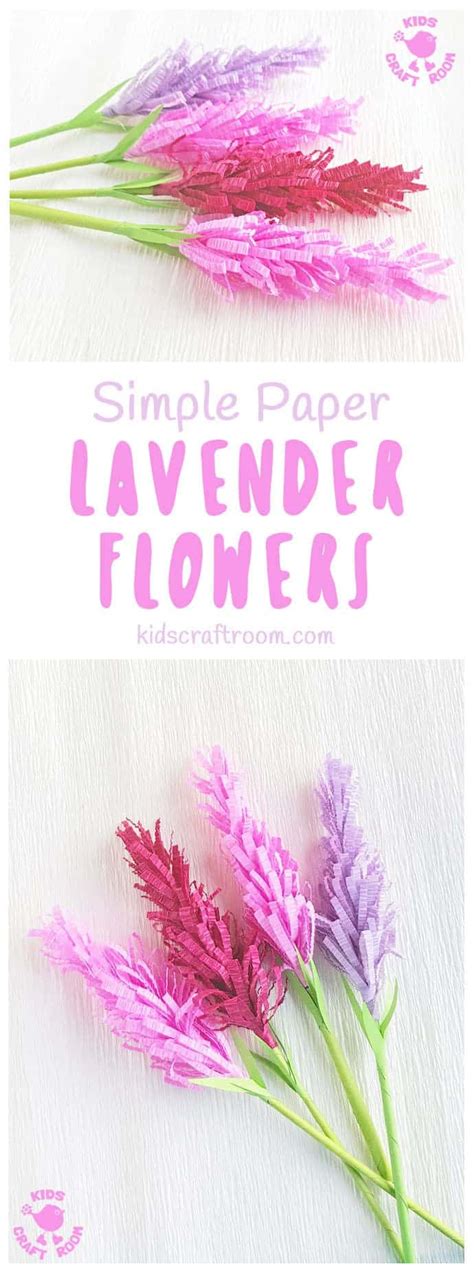 How To Make Paper Lavender Flowers Kids Craft Room