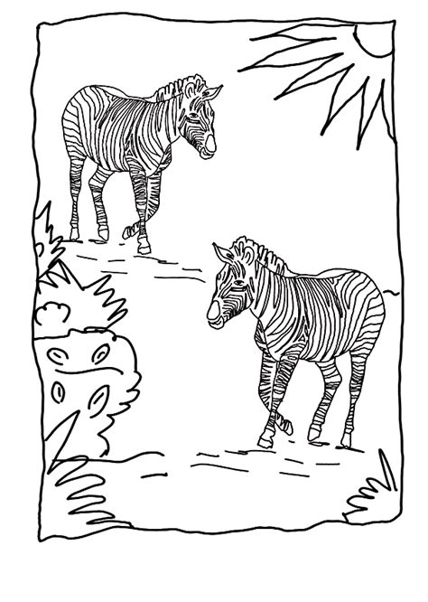 2) click on the coloring page image in the bottom half of the screen to make that frame active. Free Printable Zebra Coloring Pages For Kids