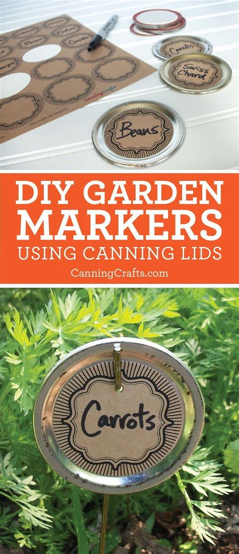 Diy Garden Markers With Canning Lids Canning Lids Canning Jars Diy