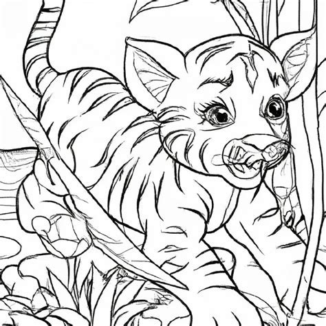 Ador Veis Desenhos De Tigre Branco Filhote Para Colorir