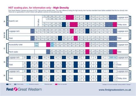 Eurostar Seat Map Coach 18