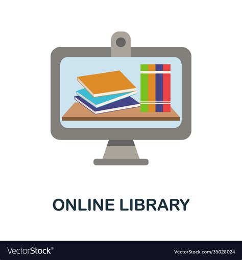 Online Library Icon Simple Element From Royalty Free Vector