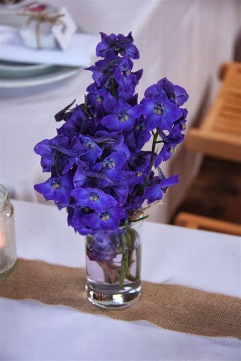Posy Of Blue Delphiniums Blue Wedding Flowers Colorful Wedding
